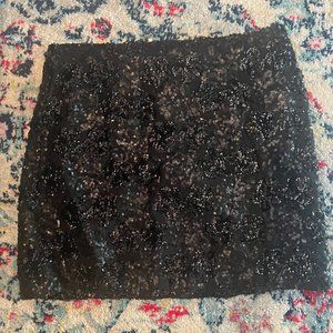 Black Mini Skirt - Saks, Sz 2